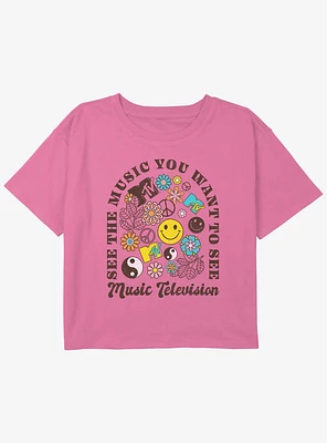 MTV See The Music You Want To Youth Girls Boxy Crop T-Shirt