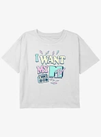 MTV Bubble Pop I Want My Youth Girls Boxy Crop T-Shirt