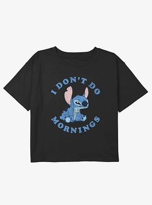 Disney Lilo & Stitch Mornings Youth Girls Boxy Crop T-Shirt