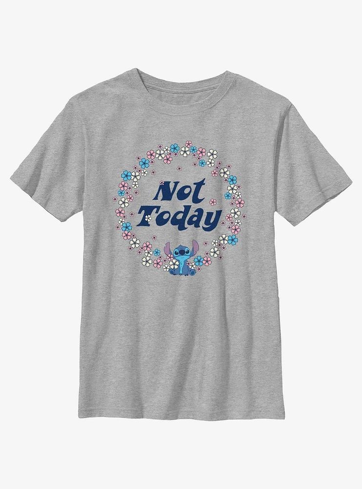 Disney Lilo & Stitch Floral Not Today Youth T-Shirt