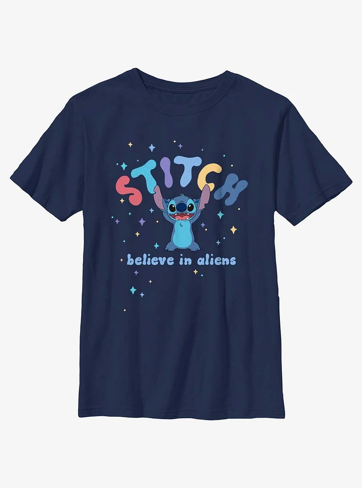 Disney Lilo & Stitch Believe Aliens Youth T-Shirt