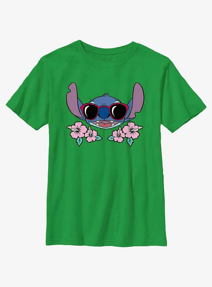 Disney Lilo & Stitch Shades Flowers Youth T-Shirt