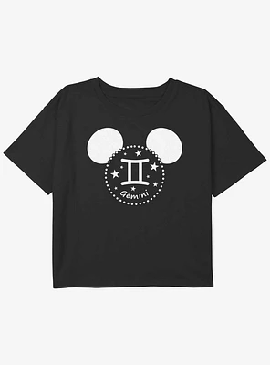 Disney Mickey Mouse Gemini Youth Girls Boxy Crop T-Shirt