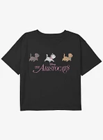 Disney The Aristocats Railroad Walk Youth Girls Boxy Crop T-Shirt