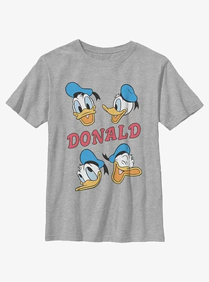 Disney Mickey Mouse Donald Duck Heads Youth T-Shirt