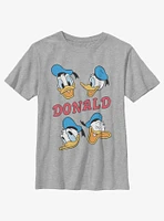 Disney Mickey Mouse Donald Duck Heads Youth T-Shirt