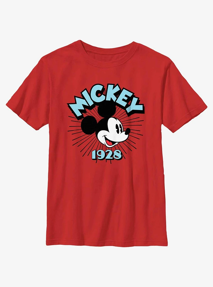 Disney Mickey Mouse 1928 Head Icon Youth T-Shirt