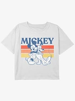 Disney Mickey Mouse Retro Squad Youth Girls Boxy Crop T-Shirt