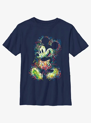 Disney Mickey Mouse Scribble Portrait Youth T-Shirt