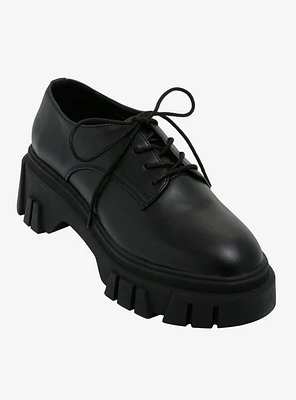 Chinese Laundry Black Chunky Oxford Shoes