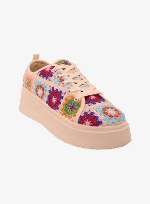 Dirty Laundry Crochet Flowers Sneakers