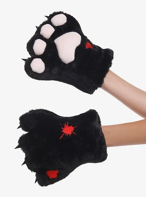 Bloody Bear Fuzzy Paw Glove Set