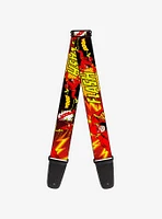 DC Comics The Flash Boom Kaboom Guitar Strap