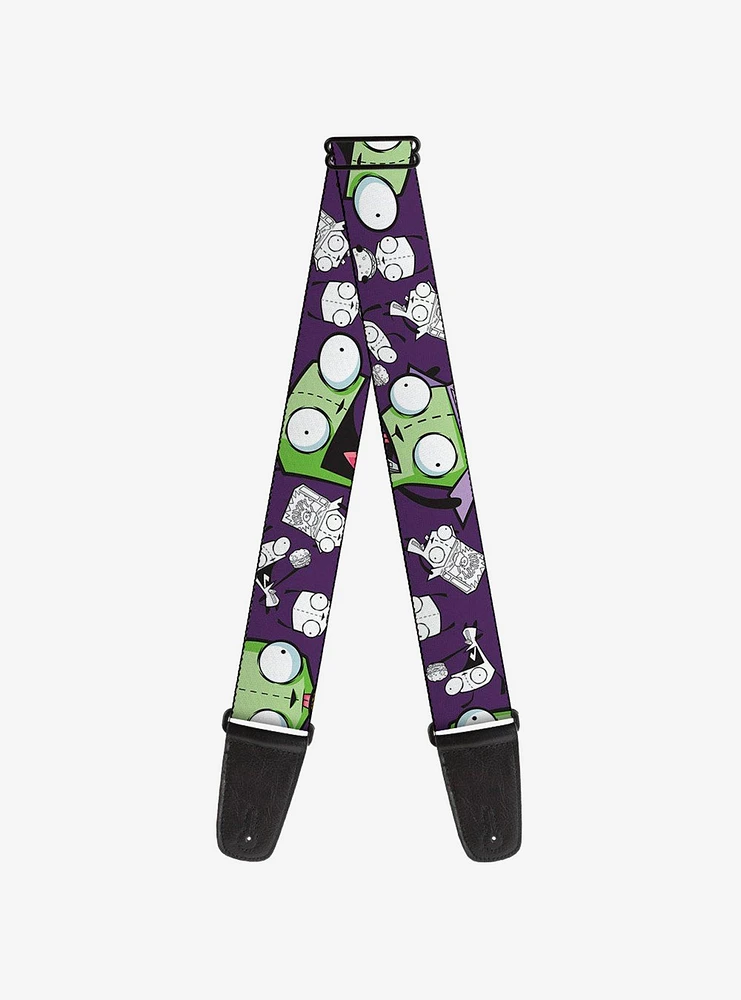 Invader Zim GIR Poses and Sketch Guitar Strap