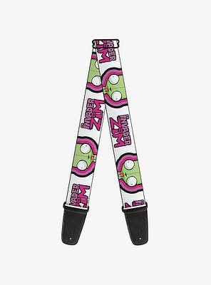 Invader Zim Title Logo and GIR Pose Close Up Guitar Strap