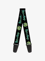 Rick and Morty Title Logo and Portal Pose Guitar Strap