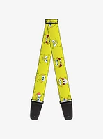 SpongeBob SquarePants Expressions Yellow Guitar Strap