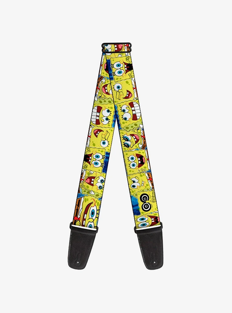 SpongeBob SquarePants Expressions Stripe Blue Guitar Strap