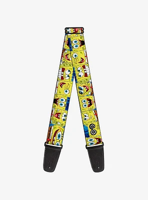 SpongeBob SquarePants Expressions Stripe Blue Guitar Strap