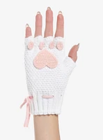 Crochet Kitty Paw Fingerless Gloves