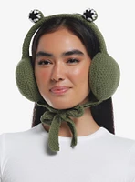 Frog Crochet Earmuff With Tie