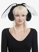 Black Bunny Ear Pierced Earmuffs