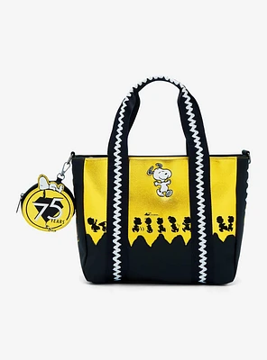 Loungefly Peanuts 75th Anniversary Tote Bag With Coin Purse