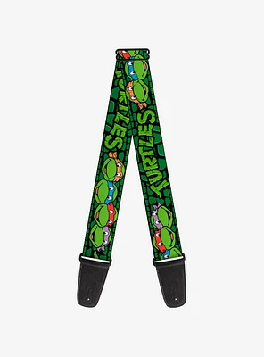 Teenage Mutant Ninja Turtles Group Faces Turtle Shell Guitar Strap