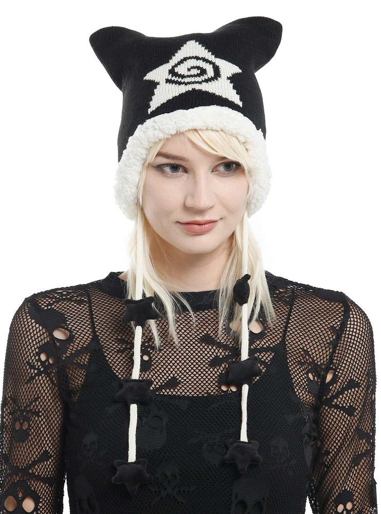 Spiral Star Ear Tassel Beanie