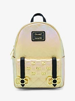 Loungefly Sanrio Hello Kitty Gold Bows Metallic Mini Backpack