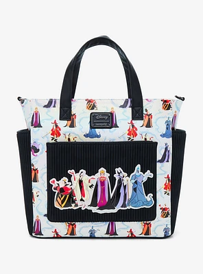 Loungefly Disney Villains Allover Print Iridescent Tote Bag