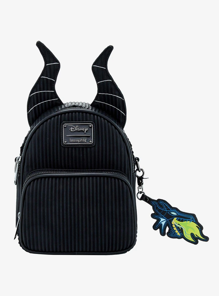 Disney Sleeping Beauty Maleficent Horns Convertible Mini Backpack