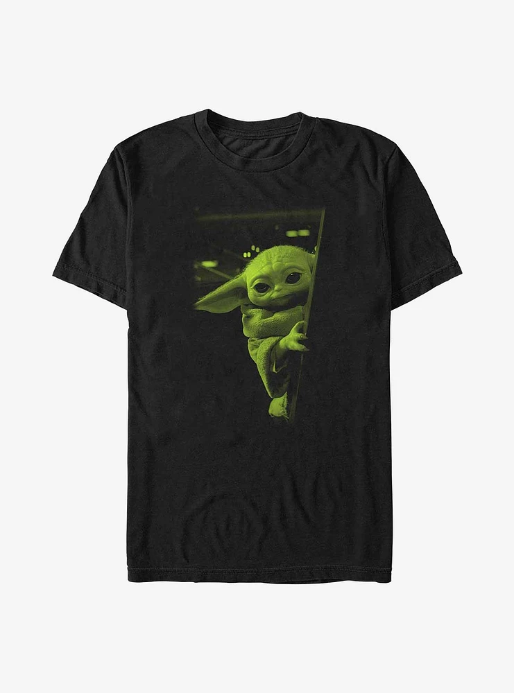 Star Wars The Mandalorian Grogu Peeking Over Big & Tall T-Shirt