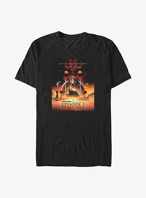 Star Wars Episode I: The Phantom Menace 25th Anniversary Poster Big & Tall T-Shirt