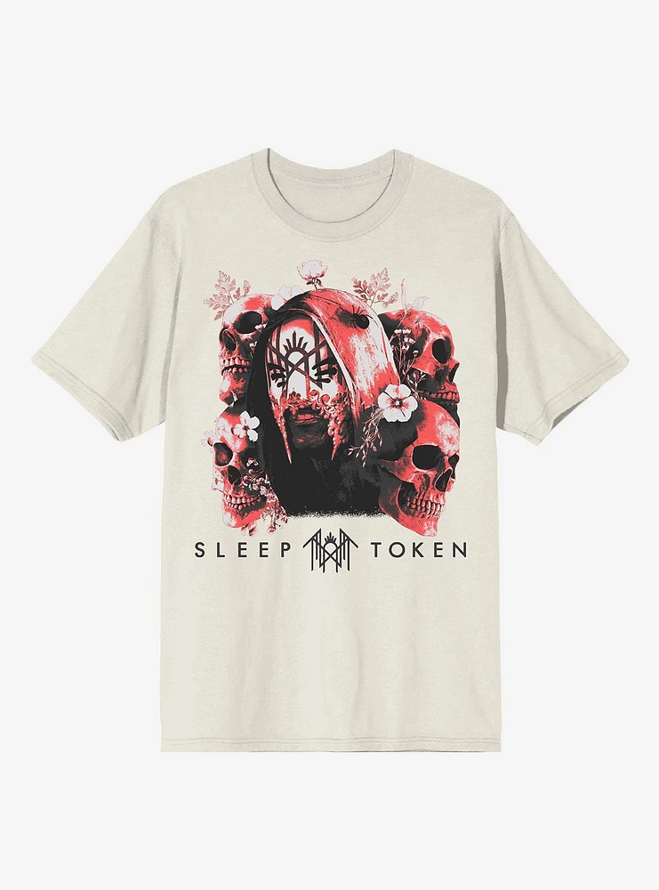 Sleep Token Vessel Skulls & Flowers Boyfriend Fit Girls T-Shirt