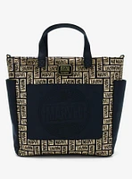 Loungefly Marvel Metallic Logo Allover Print Tote Bag