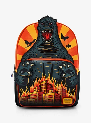 Loungefly Godzilla Burning City Backpack