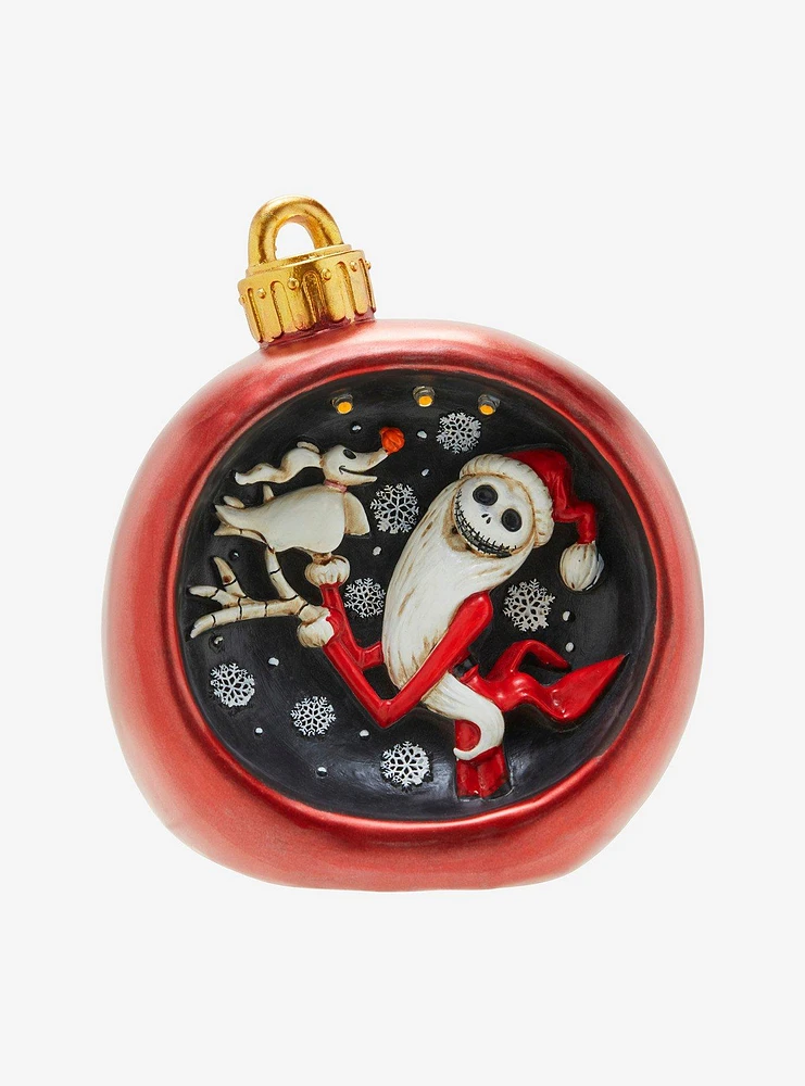 Disney The Nightmare Before Christmas Jack Skellington & Zero Light-Up Ornament Decor