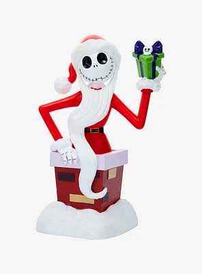 Disney The Nightmare Before Christmas Jack Skellington Santa Suit Chimney Tree Topper