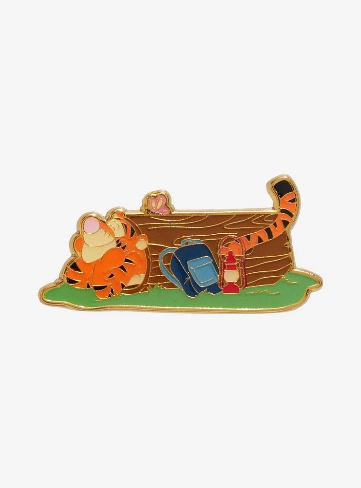 Loungefly Winnie the Pooh Tigger Camping Log Enamel Pin — BoxLunch Exclusive