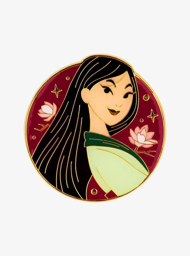 Loungefly Disney Mulan Blossom Circular Enamel Pin — BoxLunch Exclusive