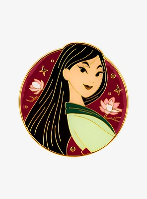 Loungefly Disney Mulan Blossom Circular Enamel Pin — BoxLunch Exclusive