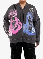 Arcane Vi & Caitlyn Glow-In-The-Dark Girls Hoodie Plus