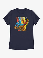 Marvel Fantastic Four 4 Stripes Womens T-Shirt