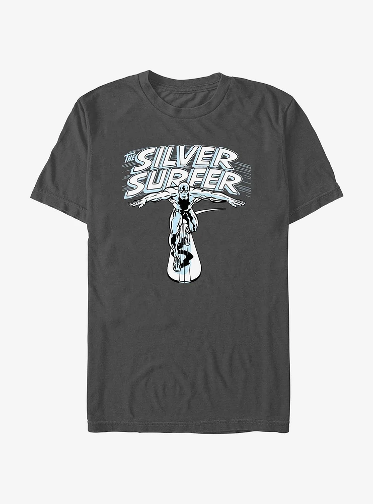 Marvel Fantastic Four Silver Surfer Wordmark T-Shirt