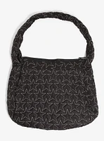 Star Stitch Quilted Puffer Shoulder Tote Bag