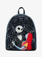 Loungefly The Nightmare Before Christmas Jack & Sally Spiderweb Mini Backpack Hot Topic Exclusive