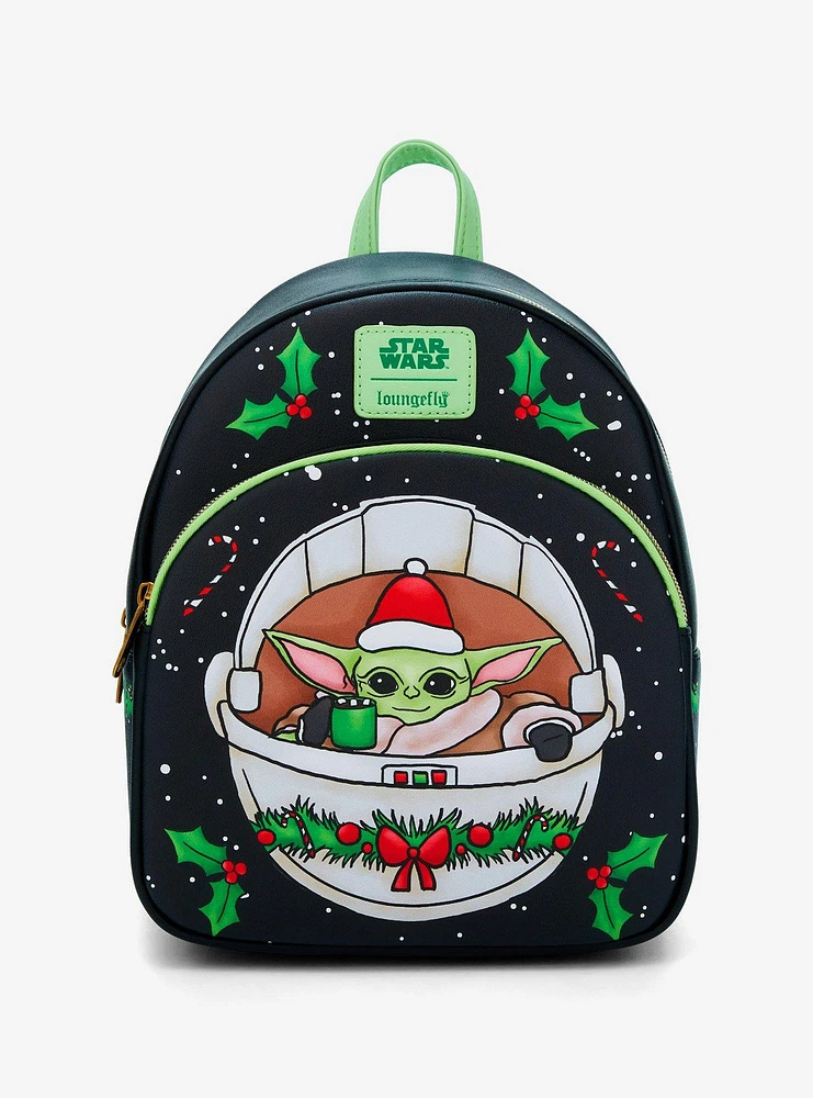 Loungefly Star Wars The Mandalorian Grogu Cocoa Holiday Mini Backpack