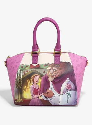 Loungefly Beauty And The Beast Holiday Fireplace Satchel Bag