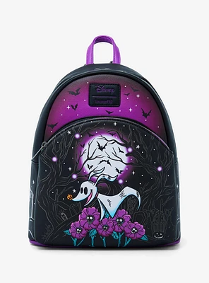 Loungefly The Nightmare Before Christmas Zero Moon Doodle Mini Backpack